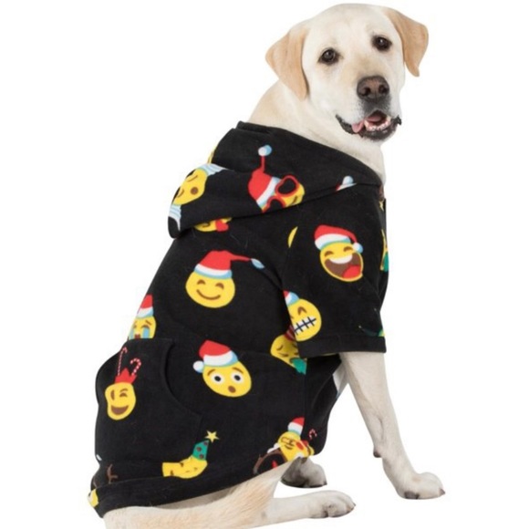 Pet PJ's EMOJI Flannel Dog Pajama’s Large NWT - Picture 1 of 6